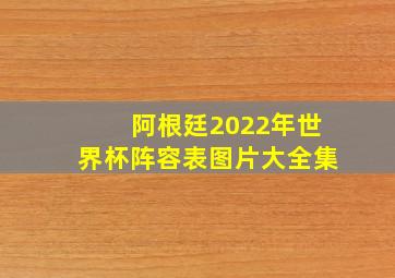 阿根廷2022年世界杯阵容表图片大全集