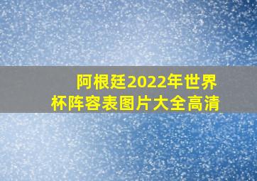 阿根廷2022年世界杯阵容表图片大全高清