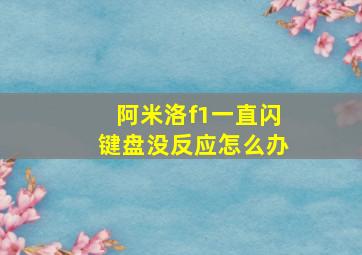 阿米洛f1一直闪键盘没反应怎么办