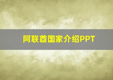 阿联酋国家介绍PPT