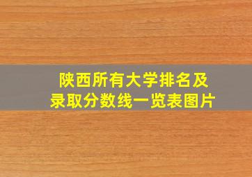 陕西所有大学排名及录取分数线一览表图片