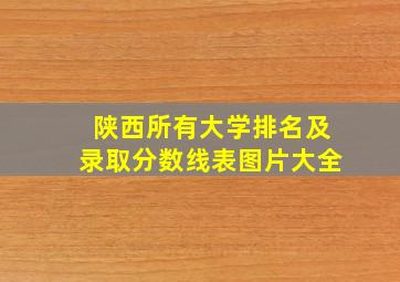 陕西所有大学排名及录取分数线表图片大全