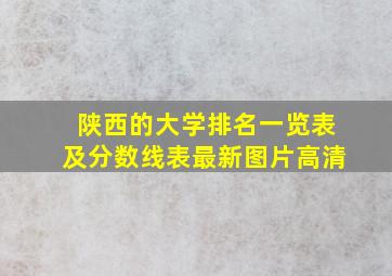 陕西的大学排名一览表及分数线表最新图片高清