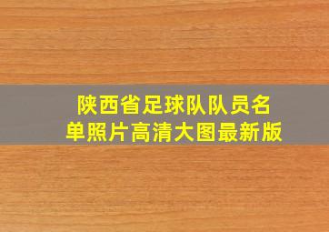 陕西省足球队队员名单照片高清大图最新版