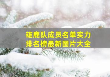 雄鹿队成员名单实力排名榜最新图片大全