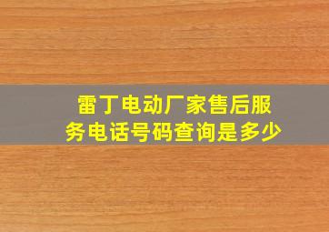 雷丁电动厂家售后服务电话号码查询是多少