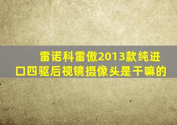 雷诺科雷傲2013款纯进口四驱后视镜摄像头是干嘛的