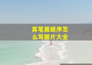 雾笔画顺序怎么写图片大全