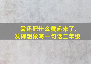 雾还把什么藏起来了,发挥想象写一句话二年级