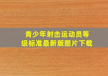 青少年射击运动员等级标准最新版图片下载