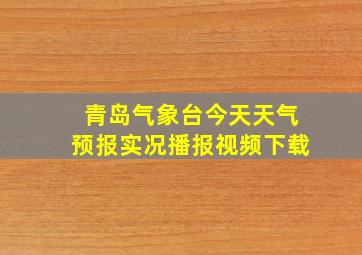 青岛气象台今天天气预报实况播报视频下载