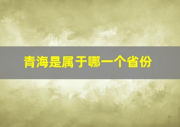 青海是属于哪一个省份