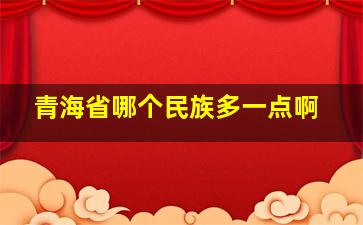 青海省哪个民族多一点啊