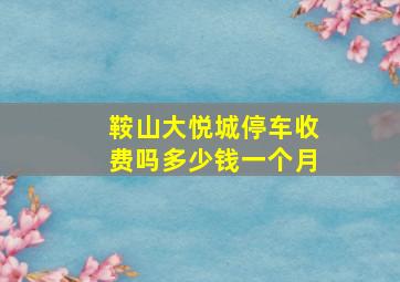 鞍山大悦城停车收费吗多少钱一个月