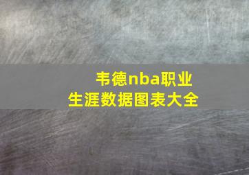 韦德nba职业生涯数据图表大全