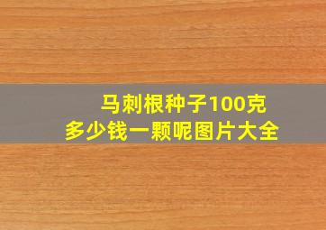 马刺根种子100克多少钱一颗呢图片大全