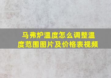 马弗炉温度怎么调整温度范围图片及价格表视频