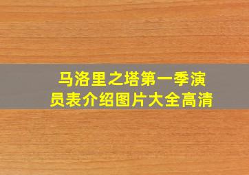 马洛里之塔第一季演员表介绍图片大全高清