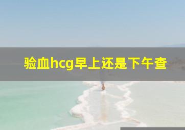 验血hcg早上还是下午查