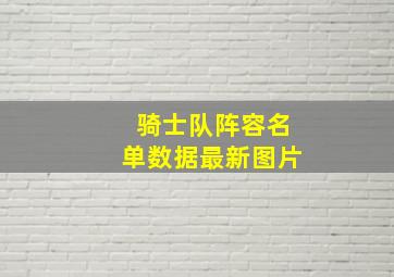 骑士队阵容名单数据最新图片