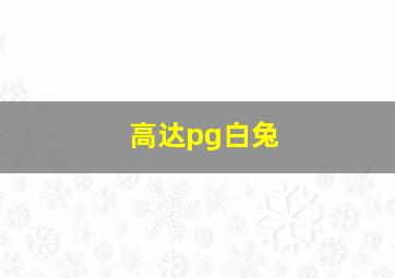 高达pg白兔