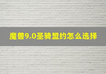 魔兽9.0圣骑盟约怎么选择