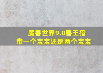 魔兽世界9.0兽王猎带一个宝宝还是两个宝宝