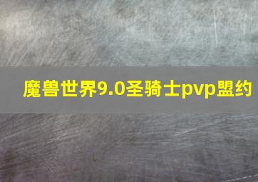 魔兽世界9.0圣骑士pvp盟约