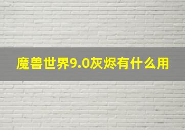 魔兽世界9.0灰烬有什么用