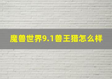 魔兽世界9.1兽王猎怎么样