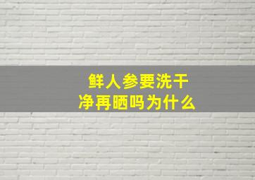 鲜人参要洗干净再晒吗为什么