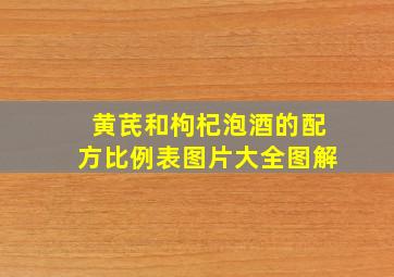 黄芪和枸杞泡酒的配方比例表图片大全图解