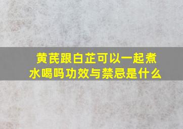 黄芪跟白芷可以一起煮水喝吗功效与禁忌是什么