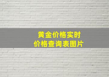 黄金价格实时价格查询表图片