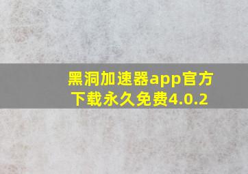 黑洞加速器app官方下载永久免费4.0.2